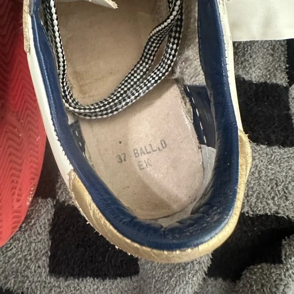 Golden Goose BallStar Sneakers with Gold Star and red bottoms size 37 - Picture 7 of 12
